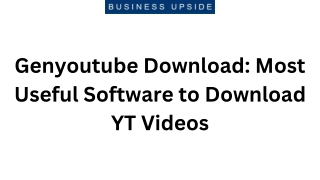 Genyoutube Download Most Useful Software to Download YT Videos