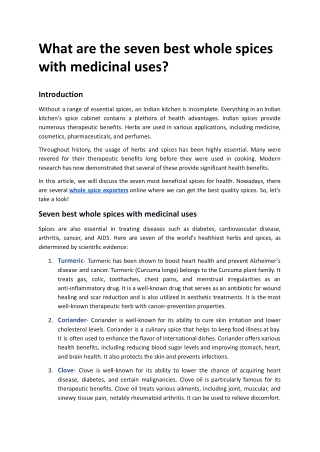 What are the seven best whole spices with medicinal uses (1).docx