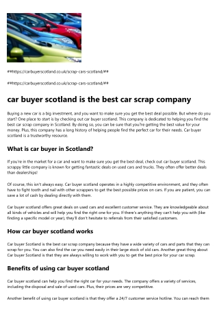 best prices for scrap cars