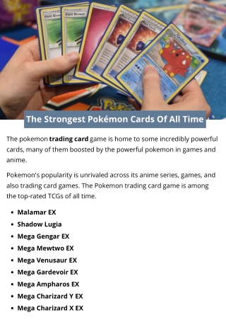 The Strongest Pokémon Cards Of All Time