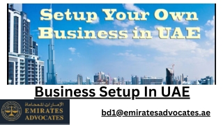 Business Setup In UAE