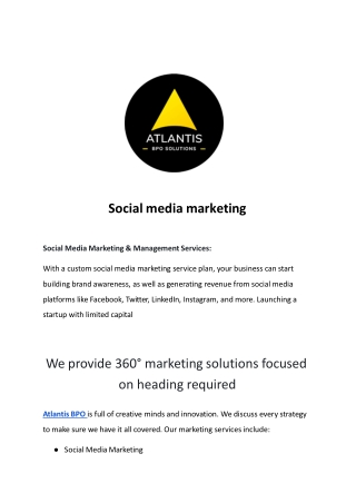 Social media marketing