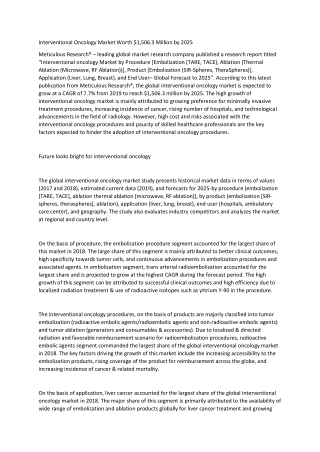 intervantional oncology market