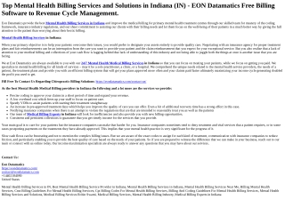 Mental Health Billing Services in Indiana (1)