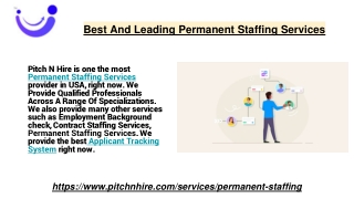 Best And Leading Permanent Staffing Services