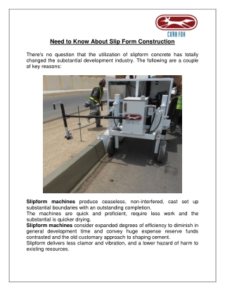 Need to Know About Slip Form Construction