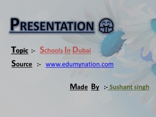 SCHOOLS  IN  DUBAI