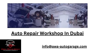 Auto Repair Workshop In Dubai