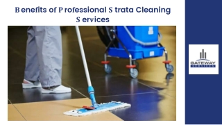 Benefits of Professional Strata Cleaning Services