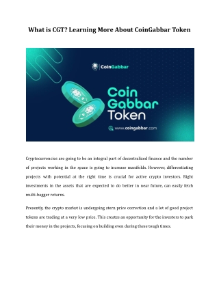 What is CGT_ Learning More About CoinGabbar Token (1)