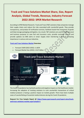 Track and Trace Solutions Market Share