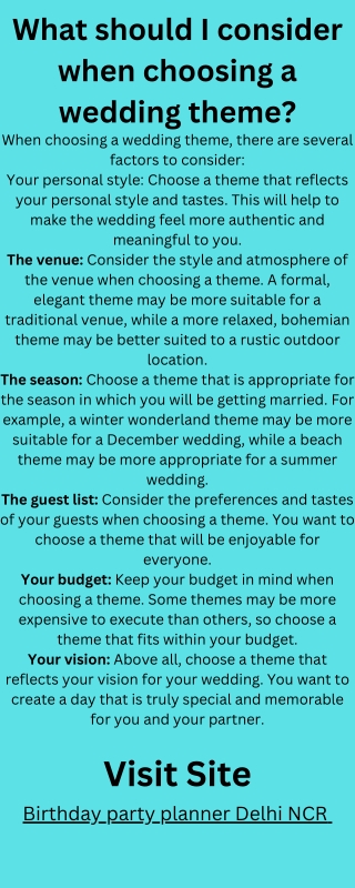 Birthday party planner Delhi NCR