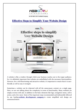 Effective Steps to Simplify Your Website Design