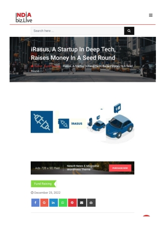 iRasus, A Startup In Deep Tech, Raises Money In A Seed Round