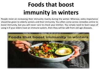 foods that boost immunity during the winter