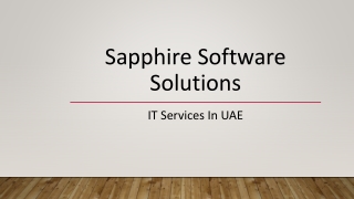 Top-Notch IT Services Provider in UAE | Sapphire Software Solutions