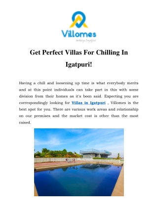 Villas in Igatpuri Call-9930000773