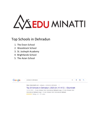 Top Schools in Dehradun