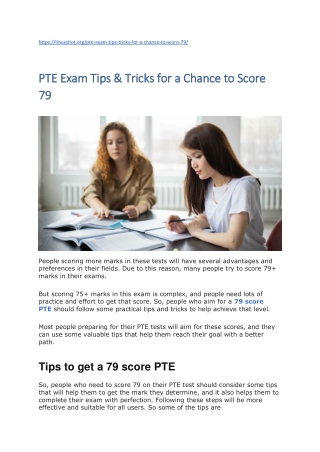 PTE Exam Tips & Tricks for a Chance to Score 79