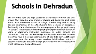 SCHOOL IN DEHRADUN