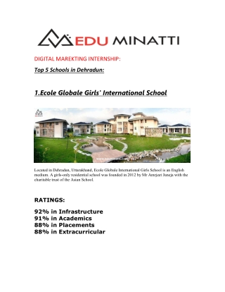 TOP 5 SCHOOL IN DEHRADUN