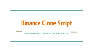 Binance Clone Script