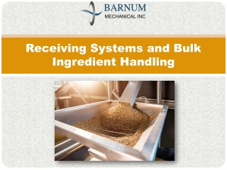 Receiving Systems and Bulk Ingredient Handling-Barnum Mechanical