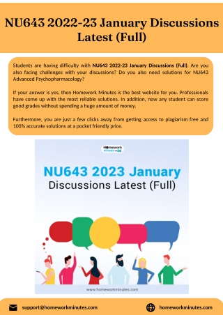 NU643 2022-23 January Discussions Latest (Full)