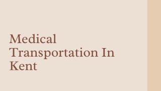 Medical Transportation In Kent