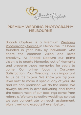 Premium Wedding photography melbourne