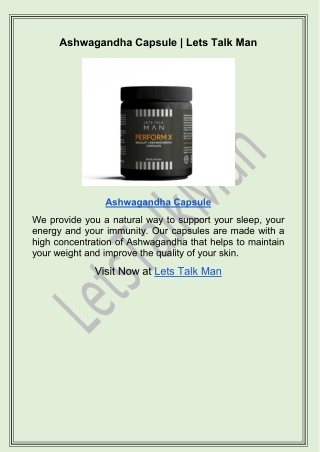Ashwagandha Capsule