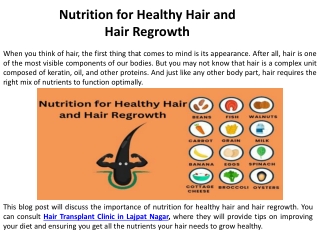 Hair Growth and Health Nutritional Supplements