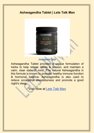 Ashwagandha Tablet