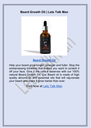 Beard Growth Oil