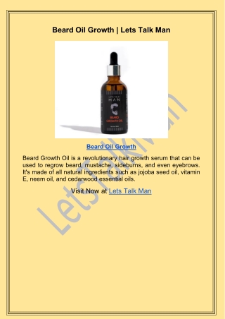 Beard Oil Growth