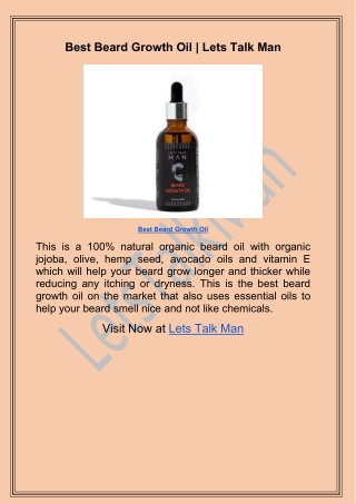 Best Beard Growth Oil