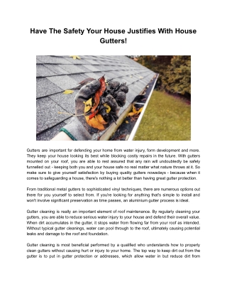 A1 - Roof Gutter Cleaner Melbourne