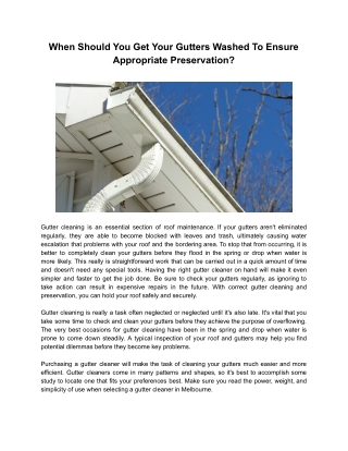 Cheap Roof Gutter Cleaning Melbourne Wide