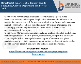 Hams Market report