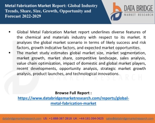 Metal Fabrication Market report