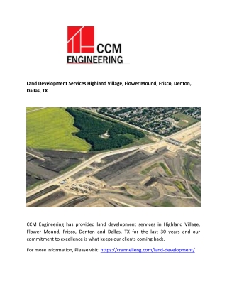 Land Development Services Highland Village, Flower Mound, Frisco, Denton, Dallas, TX