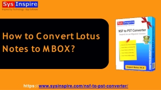 How to Convert Lotus Notes to MBOX?