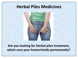 Herbal Piles Medicines