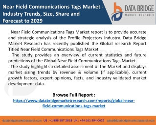 Near Field Communications Tags Market
