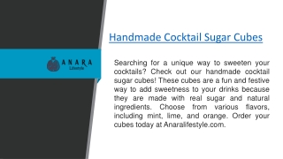 Handmade Cocktail Sugar Cubes  Anaralifestyle.com