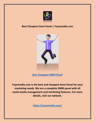 Best Cheapest Smm Panel | Yoyomedia.com