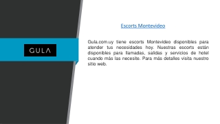 Escorts Montevideo | Gula.com.uy