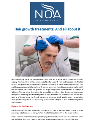 Hair growth treatments And all about it