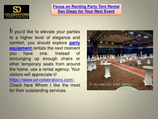 Party tent rental san diego