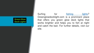 Fishing Lights  Greenglowdocklight.com